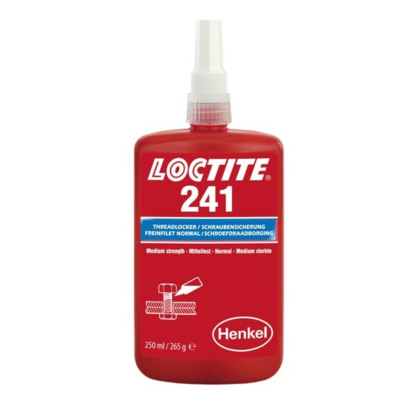 Loctite 241 - 250 ml - lepilo za varovanje navojev srednje trdnosti z nizko viskoznostjo - 9002010001405