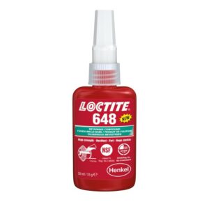 Loctite 648 – 50 ml – Sredstvo za spajanje cilindričnih delov visoke trdnosti – 5010266006659